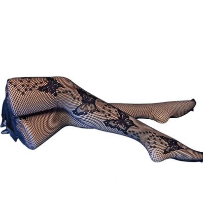 Butterfly Fishnet Tights Pantyhose Black Stockings Mesh Sexy Cosplay Romantic